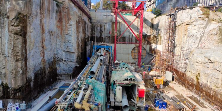 ಊರ್ಜಾ ಟಿಬಿಎಂ ಯಂತ್ರ ಕಂಟೋನ್ಮೆಂಟ್ ನಿಂದ ಪಾಟರಿಟೌನ್ ಕಡೆಗೆ ಸುರಂಗ ಮಾರ್ಗ ನಿರ್ಮಾಣ ಕಾರ್ಯ ಆರಂಭಿಸಿದ್ದು ಇದೇ ಸ್ಥಳದಿಂದ