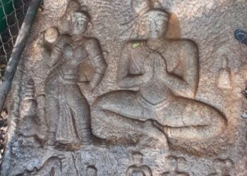 ಬೆಂಗಳೂರಿನ ದೊಡ್ಡನೆಕ್ಕುಂದಿಯಲ್ಲಿ ಪತ್ತೆಯಾದ 11ನೇ ಶತಮಾನದ ಗಂಗರ ಕಾಲದ ಮಹಾಸತಿ ಶಿಲಾ ಶಾಸನದ ಚಿತ್ರ