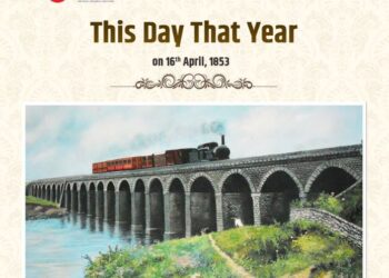 ಭಾರತೀಯ ರೈಲ್ವೆಯು 1853ರ ಏಪ್ರಿಲ್ 16ರಂದು ದೇಶದಲ್ಲೇ ಮೊತ್ತ ಮೊದಲ ಬಾರಿಗೆ ಮುಂಬೈನಿಂದ ಥಾಣೆವರೆಗೆ ಪ್ರಯಾಣಿಕ ರೈಲು ಸೇವೆ ಆರಂಭಿಸಿದ ದಿನದ ಸವಿನೆನಪಿಗಾಗಿ ಹಂಚಿಕೊಂಡ ಚಿತ್ರ