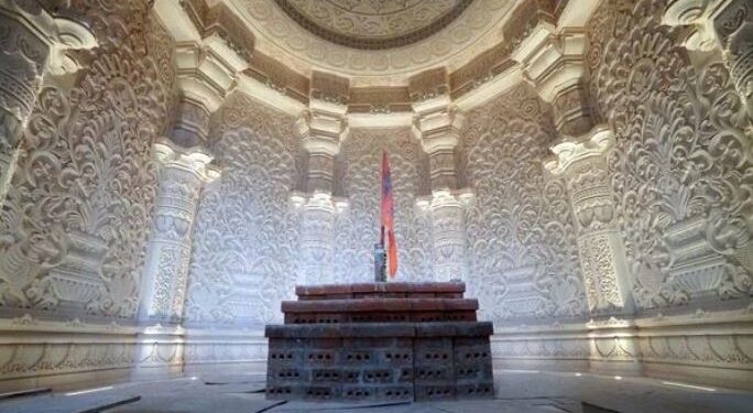 ಅಯೋಧ್ಯೆಯ ನೂತನ ಶ್ರೀ ರಾಮಮಂದಿರದ ಗರ್ಭ ಗೃಹದಲ್ಲಿ ಜ.22ರಂದು ಬಾಲರಾಮನನ್ನು ಪ್ರತಿಷ್ಠಾಪಿಸುವ ಪವಿತ್ರ ಸ್ಥಳದ ಸಾಂದರ್ಭಿಕ ಚಿತ್ರ.