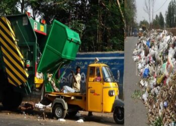 ಬಿಬಿಎಂಪಿಯ ಆಟೋ ಟಿಪ್ರರ್ ನಿಂದ ಕಾಂಪ್ಯಾಕ್ಟರ್ ಗೆ ಘನತ್ಯಾಜ್ಯ ವರ್ಗಾವಣೆ ಮಾಡುತ್ತಿರುವ ಸಾಂದರ್ಭಿಕ ಚಿತ್ರ