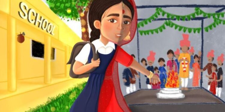 ಬಾಲ್ಯ ವಿವಾಹ ಪದ್ಧತಿಯ ಸಾಂದರ್ಭಿಕ ಚಿತ್ರ.