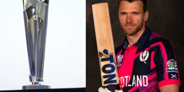 ಐಸಿಸಿ T-20 ವಿಶ್ವಕಪ್ ಕ್ರಿಕೆಟ್ ಪಂದ್ಯಾವಳಿಯ ಜೆರ್ಸಿಯಲ್ಲಿ ನಂದಿನಿ ಬ್ರಾಂಡ್ ಲಾಂಛನವಿರುವ ಚಿತ್ರ.