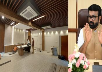 ಬಿಡಿಎ ಅಧ್ಯಕ್ಷ ಎನ್.ಎ.ಹ್ಯಾರೀಸ್ ಅವರ ನವೀಕೃತ ಐಷಾರಾಮಿ ಕೊಠಡಿಯ ಚಿತ್ರ.