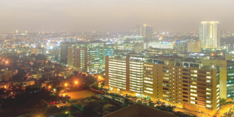 Bangalore Night Bird View